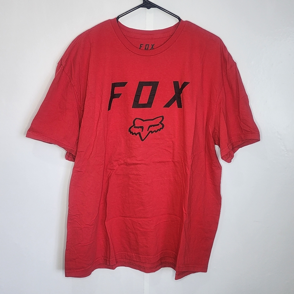 Fox Men's Red Short Sleeve T-Shirt, Size XXL